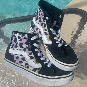 Girls Vans Filmore High Top Sneakers Animal Print